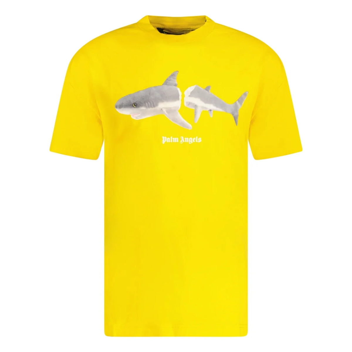 PALM ANGELS SHARK PRINT T-SHIRT YELLOW