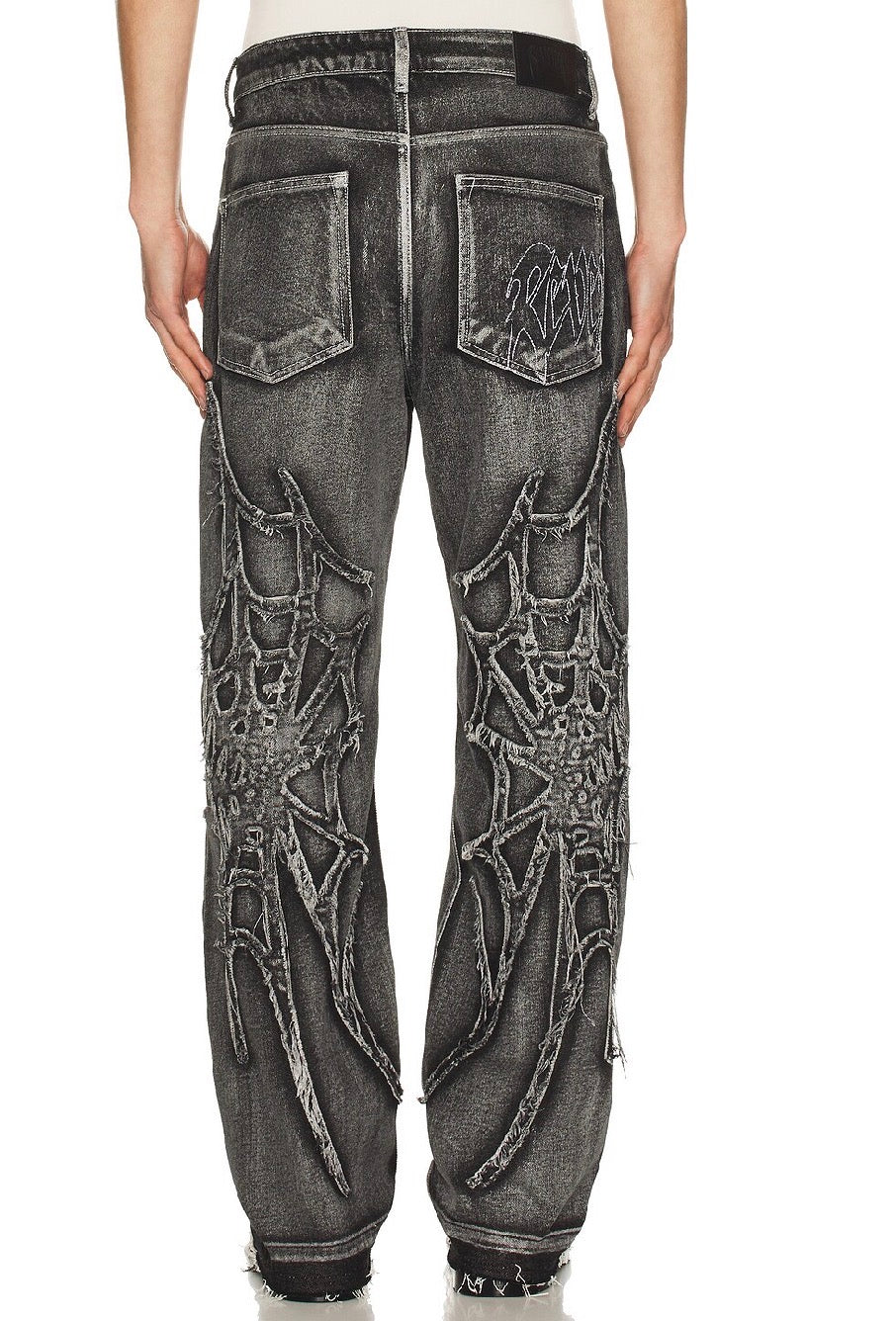 REVENGE Spider Web Denim Pant