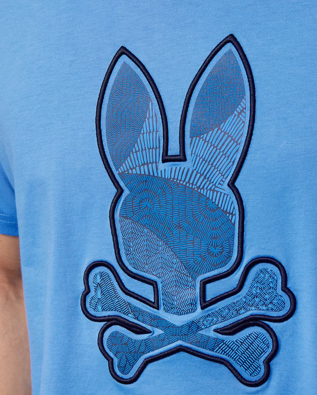 PSYCHO BUNNY-Mens Lenox Embroidered Graphic Tee -B6U174B2TS