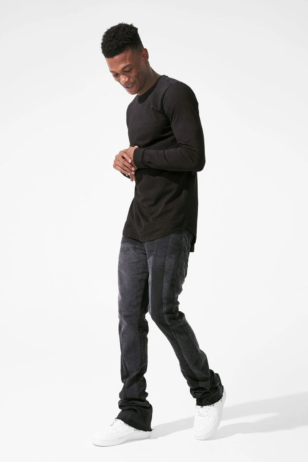 JORDAN CRAIG SEAN STACKED - GEOMETRIC DENIM (BLACK SHADOW) JTF1137