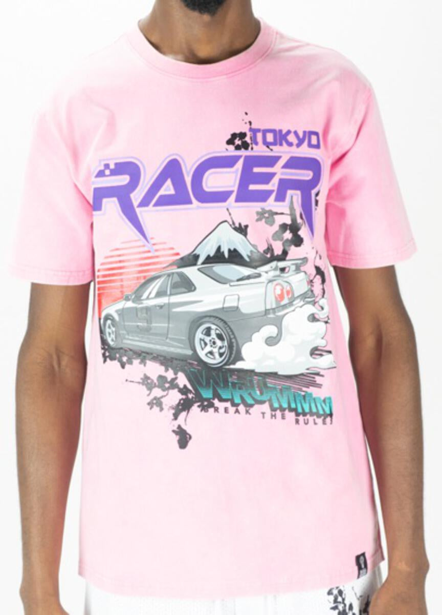 REBEL MINDS-ACID WASHED TOKYO RACER TEE-141-147