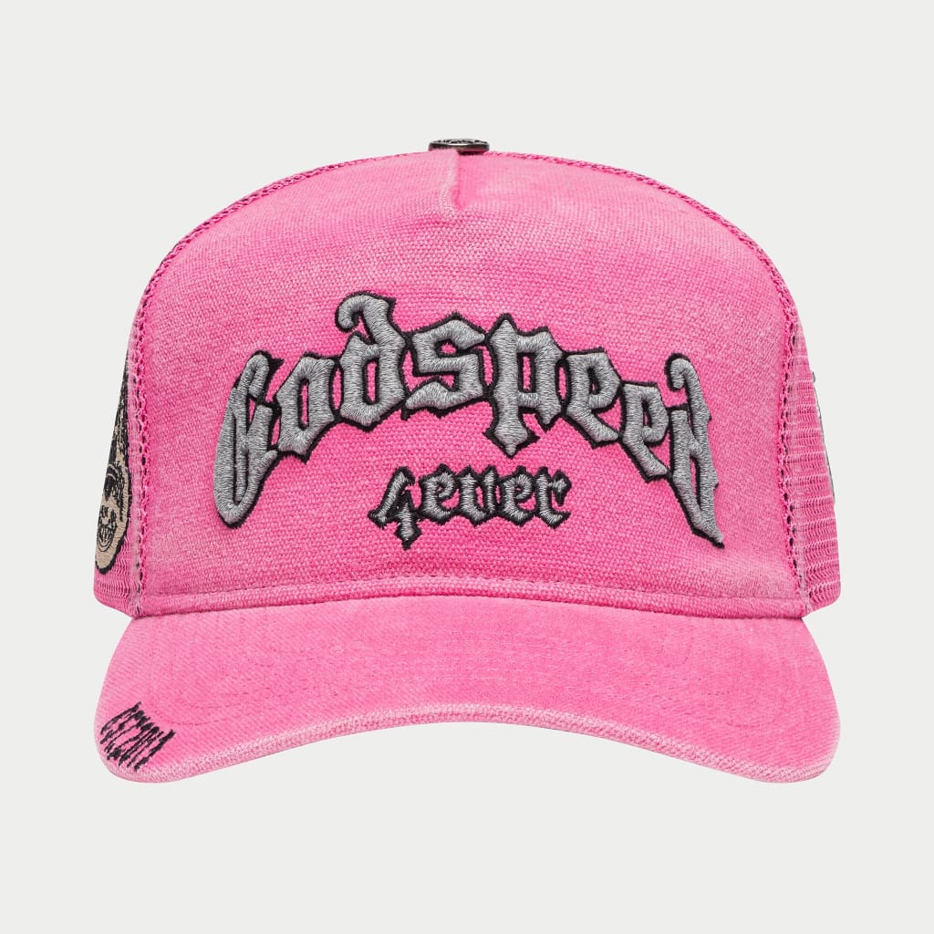 GODSPEED- Forever Trucker Hat (Fuchsia Washed)