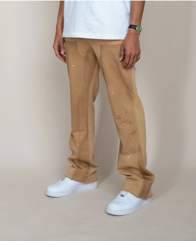 EPTM FRENCH TERRY CARPENTER PANTS - KHAKI
