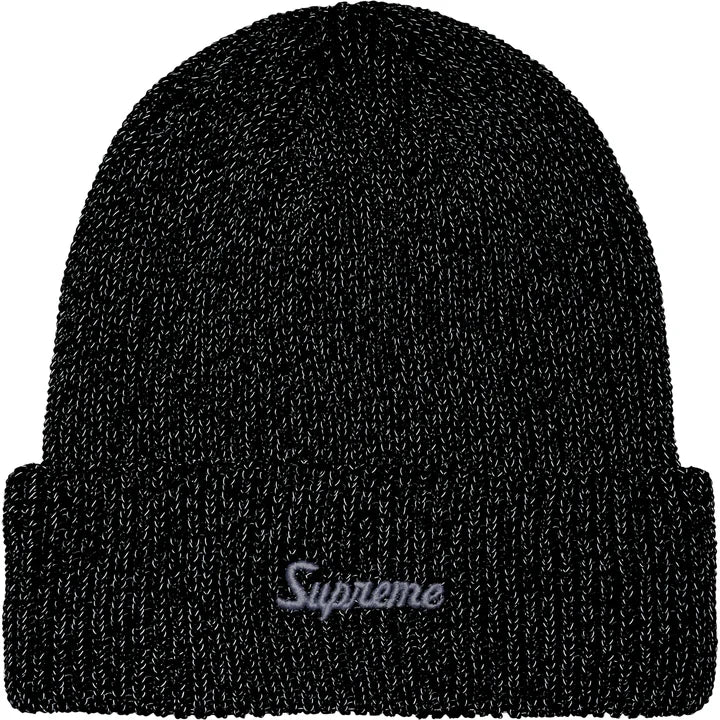 SUPREME Loose Gauge Beanie BLACK REFLECTIVE