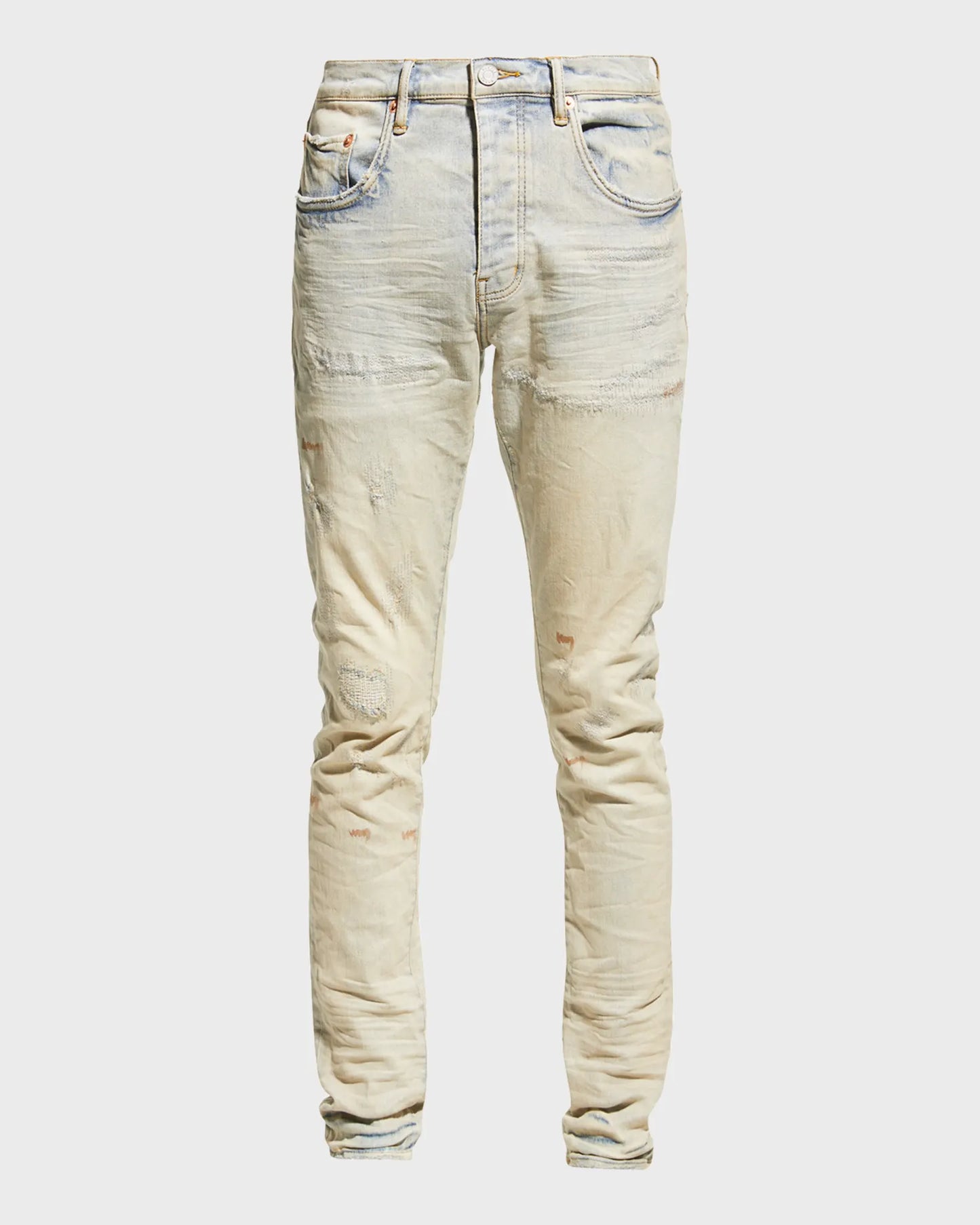 PURPLE Men's P001 Superlight Oil Repair Skinny Jeans