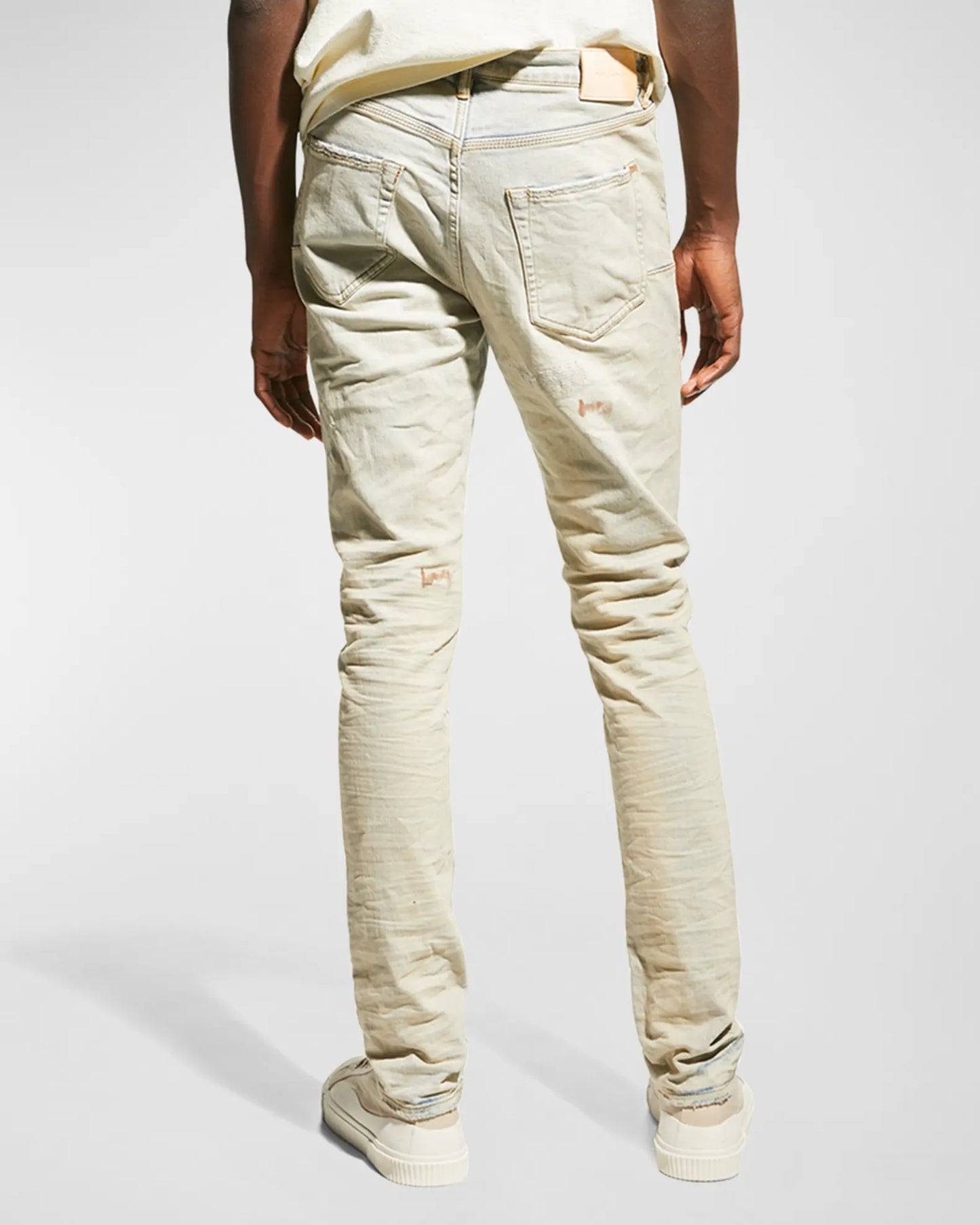 PURPLE Men's P001 Superlight Oil Repair Skinny Jeans