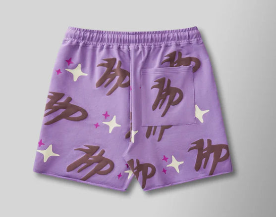 HYDEPARK-Puff the Magic Pattern Shorts- Purple