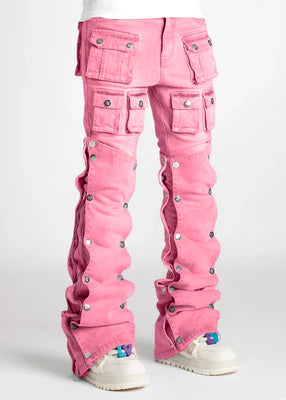 GUAPI-FRENCH ROSE STACKED PREMIUM DENIM-186FRSPD