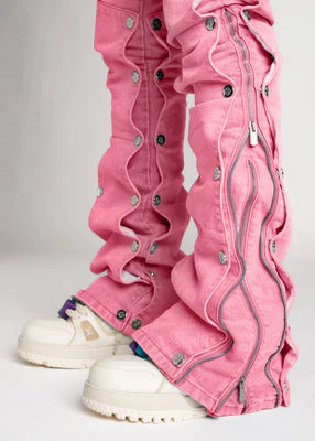 GUAPI-FRENCH ROSE STACKED PREMIUM DENIM-186FRSPD