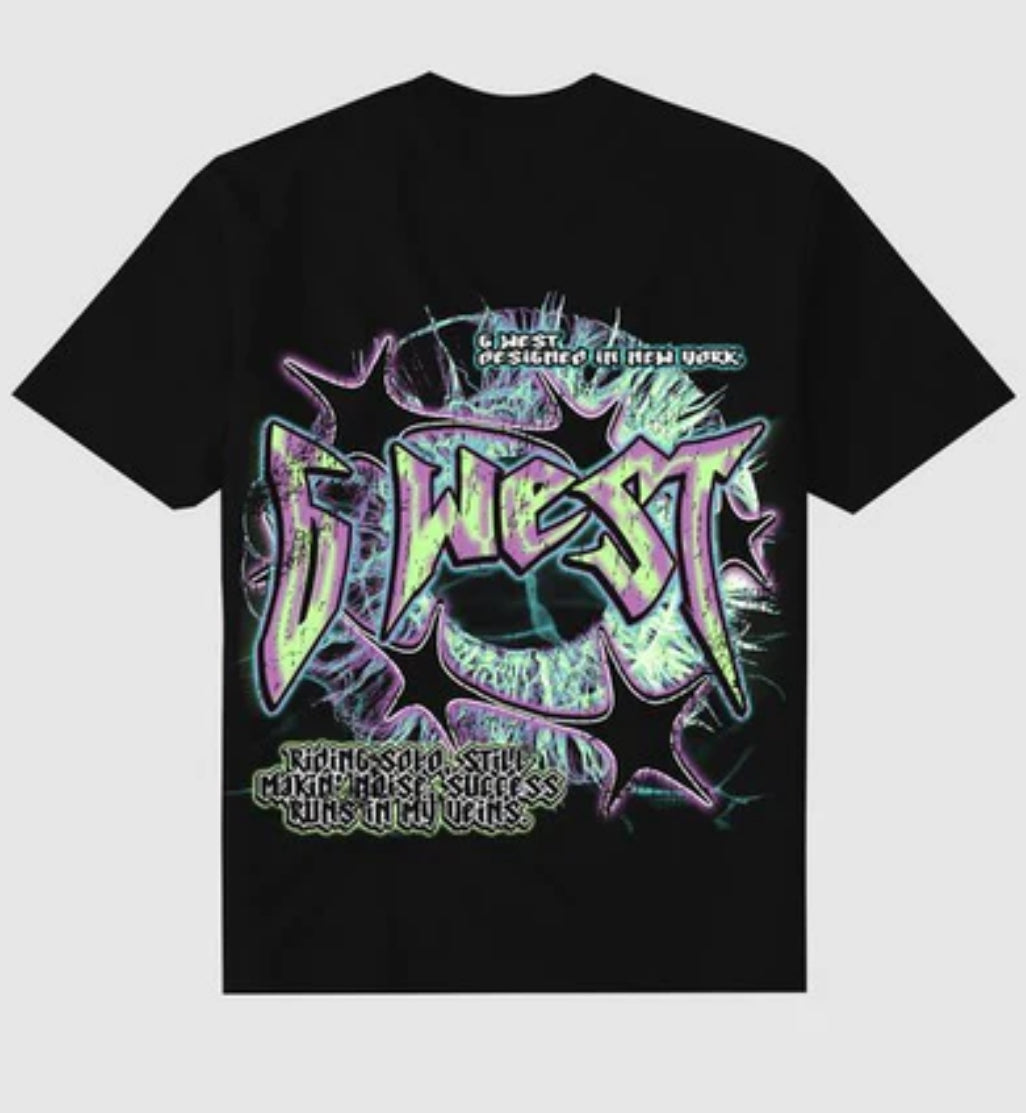 G WEST RIDING SOLO PREMIUM TEE FRONT AND BACK PRINT-GWDSPPT9094