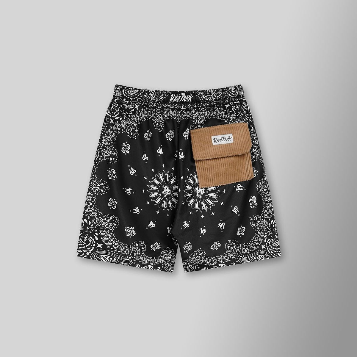 HYDEPARKBandana Mash Up Shorts - Black