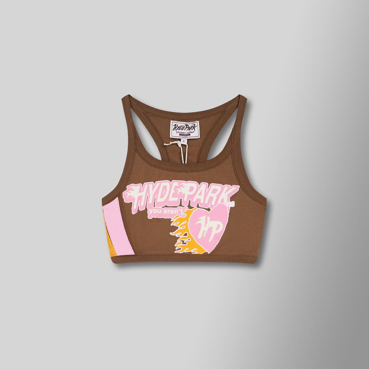HYDEPARK-Race to the Top - Crop Tank - Khaki