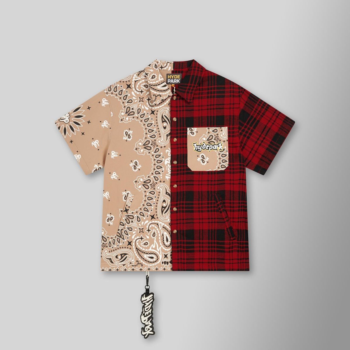 HYDEPARK-East LA Button-Down Shirt - Red