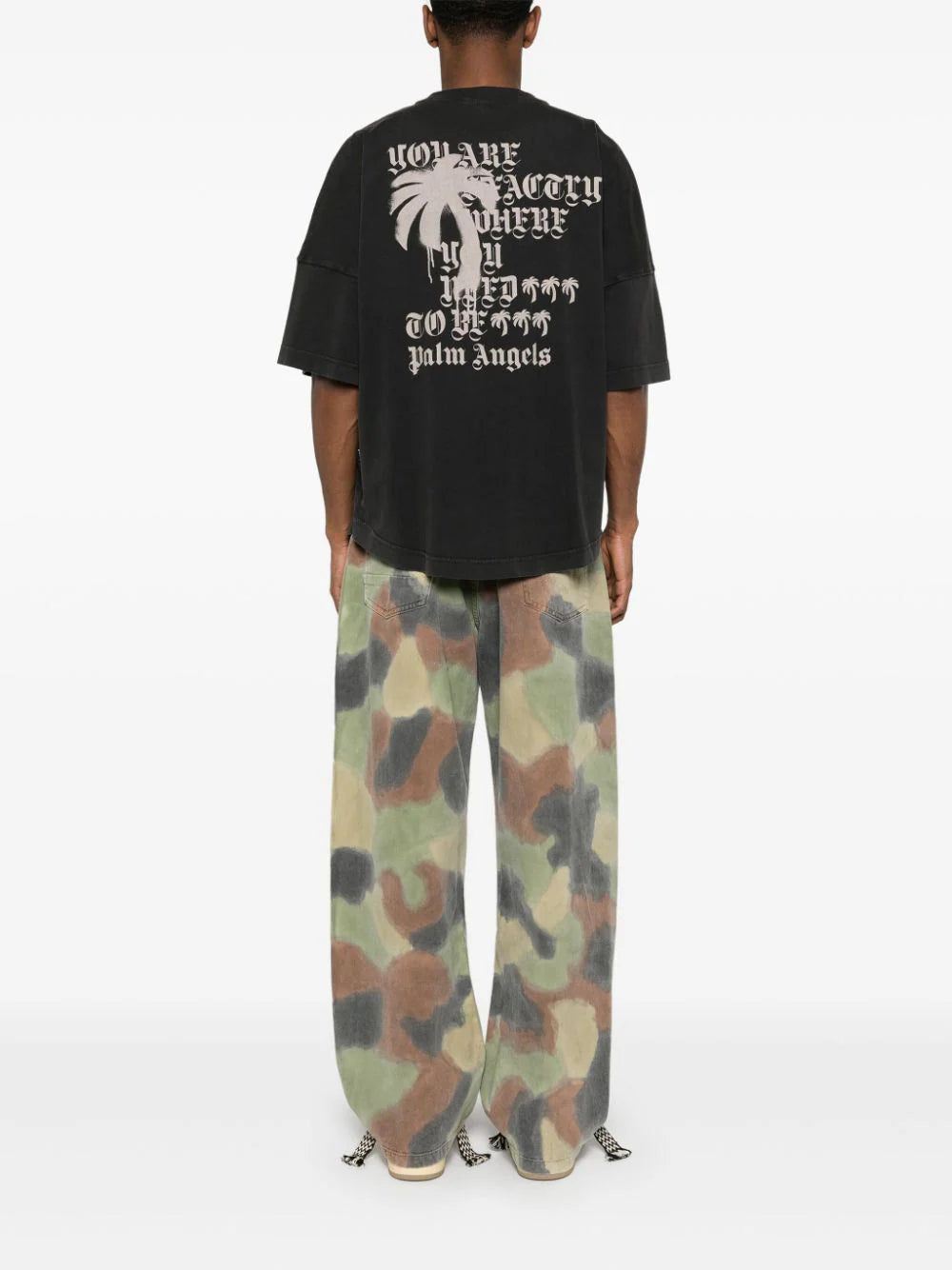 Palm Angels monogram-print cotton T-shirt-PMAA002F24JER0071009