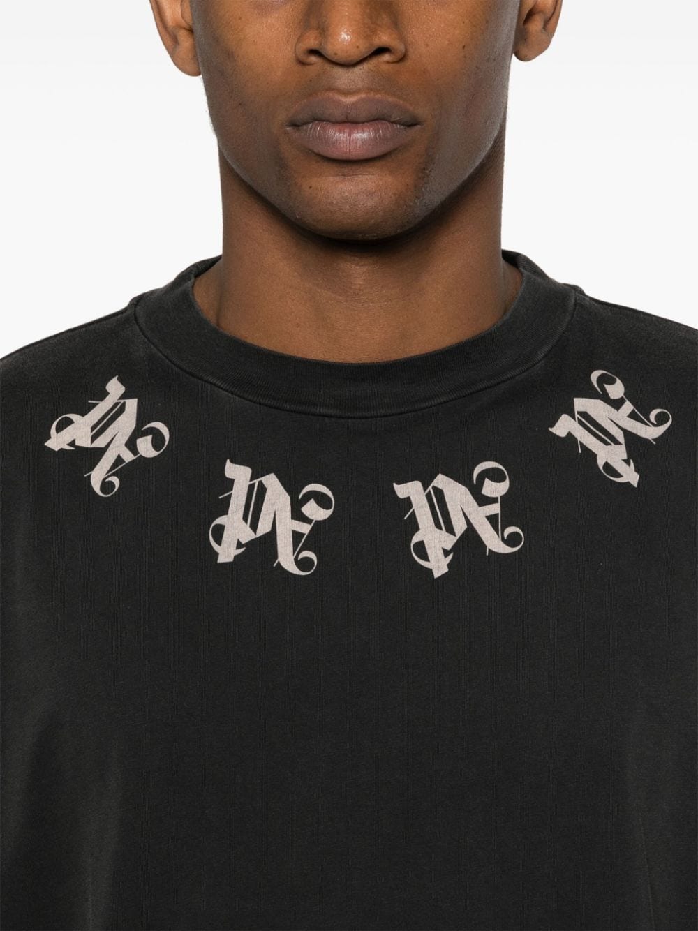Palm Angels monogram-print cotton T-shirt-PMAA002F24JER0071009