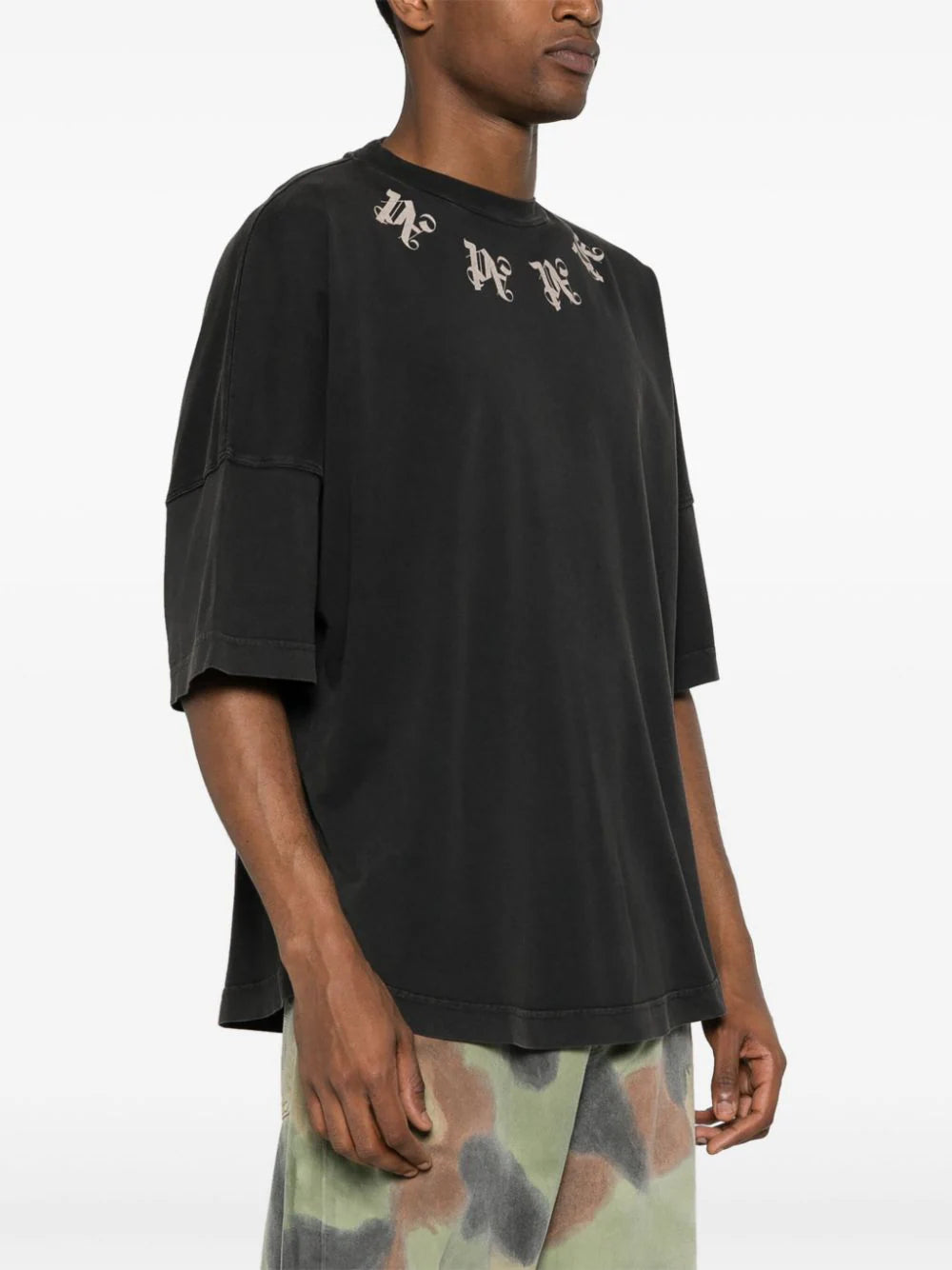 Palm Angels monogram-print cotton T-shirt-PMAA002F24JER0071009