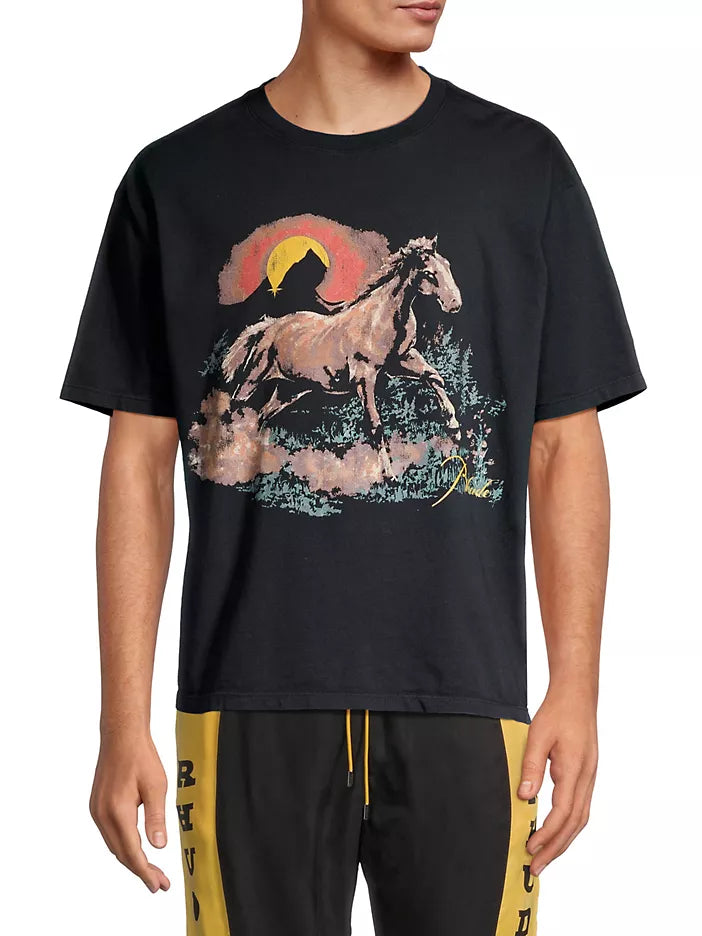 R H U D E - Santo Graphic Cotton T-Shirt-RHPS24TT14012610