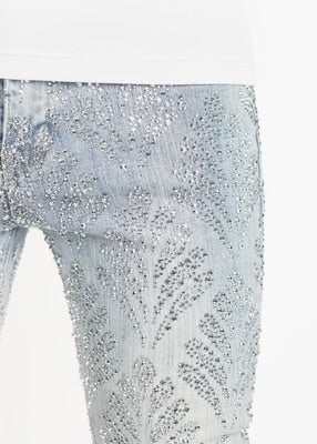 GUAPI-AQUA BLUE EMBELLISHED DENIM V2