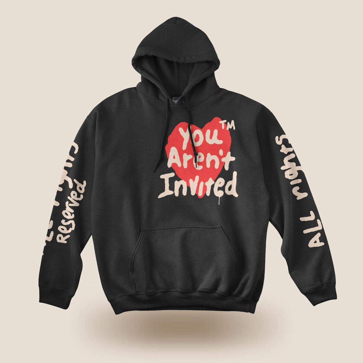 HYDEPARK-You Aren't Invited Drip Hoodie - Off Black HYDEPARK