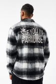 SEE YOU IN PARADISE FLANNEL SHACKET (BLACK) Jordan Craig