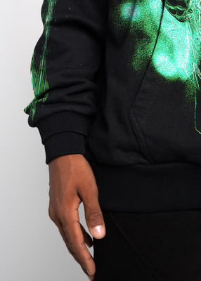 GUAPI-OBSIDIAN BLACK SLIME HOODIE-292OBSHL