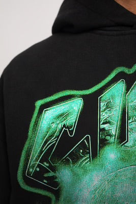 GUAPI-OBSIDIAN BLACK SLIME HOODIE-292OBSHL