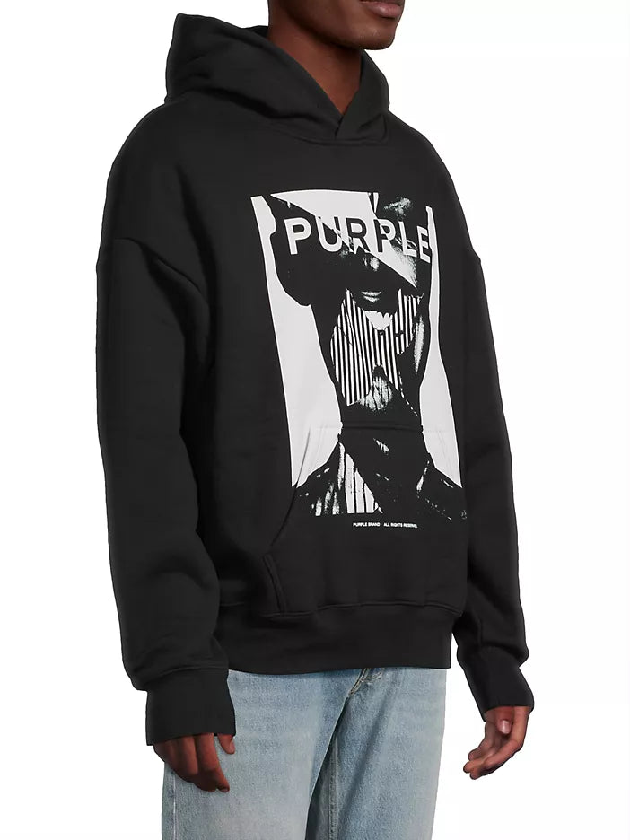PURPLE HWT FLEECE PO HOODY BLACK BEAUTY