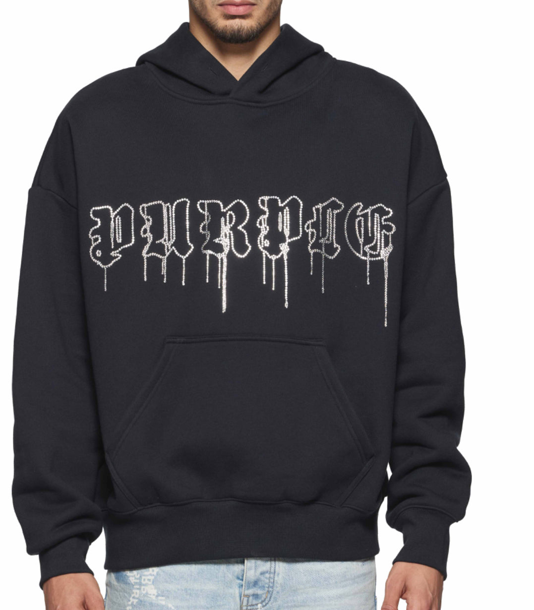 PURPLE Crystal Gothic Drip Hoodie