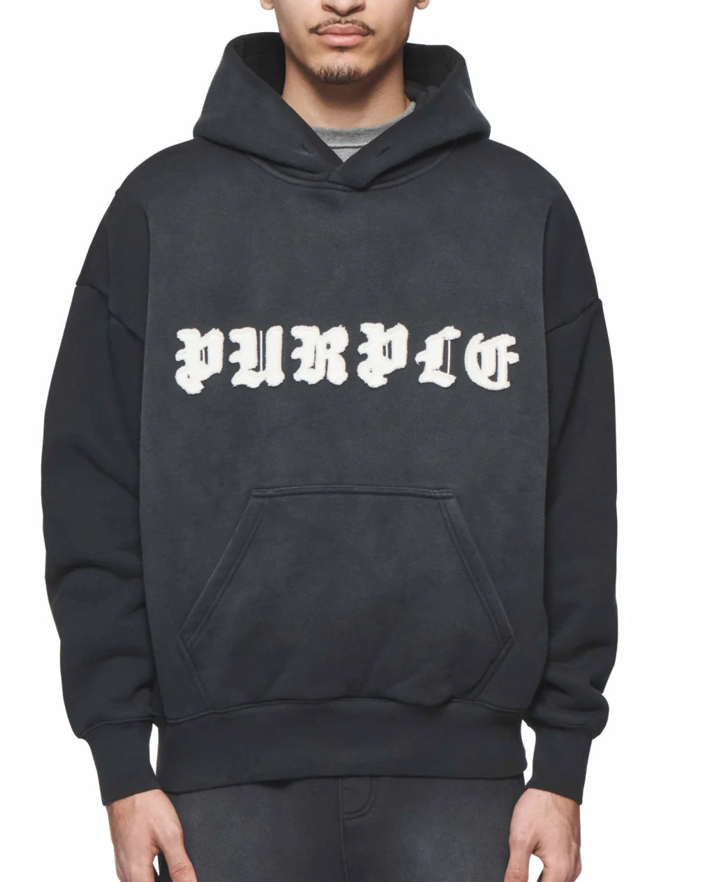 PURPLE Gothic Applique Hoodie