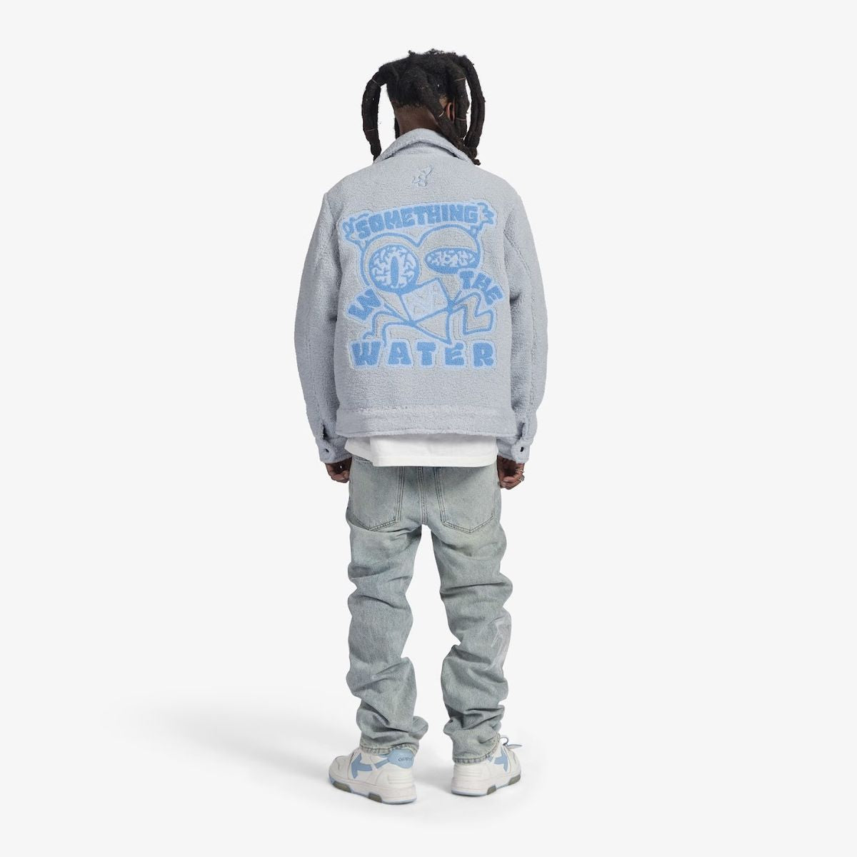 SUGARHILL-TOXINS" PLUSH JACKET (BABY BLUE)-SH24-HOL-13