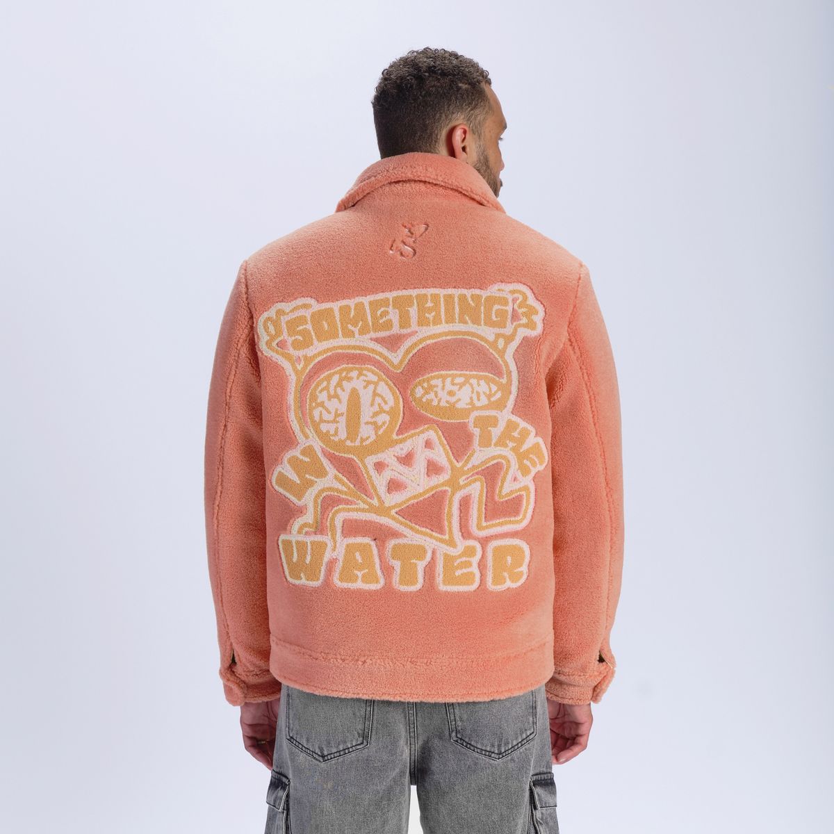 SUGERHILL-TOXINS" PLUSH JACKET (CORAL)-SH24-HOL-14