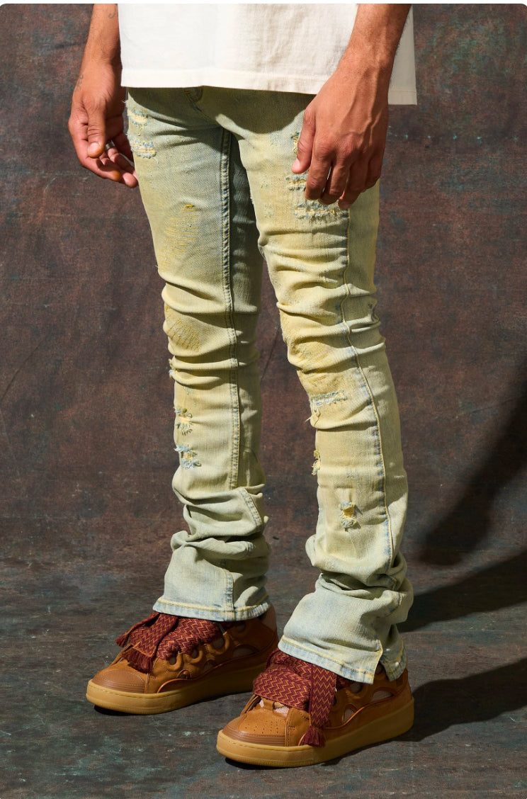 SERENEDE-"TIERRA" STACKED JEANS