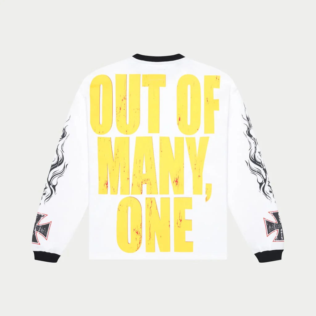 GODSPEED-Long Lonely Road Long Sleeve T-shirt (White/Black)
