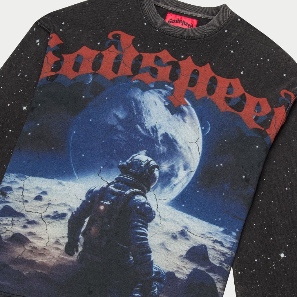 GODSPEED-No looking Back LS T-shirt (Black Wash)