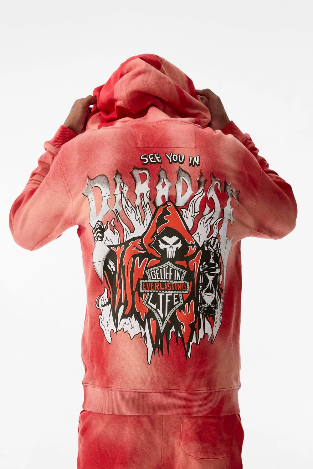 JORDAN CRAIG-AFTERLIFE PULLOVER HOODIE (RED)8631H