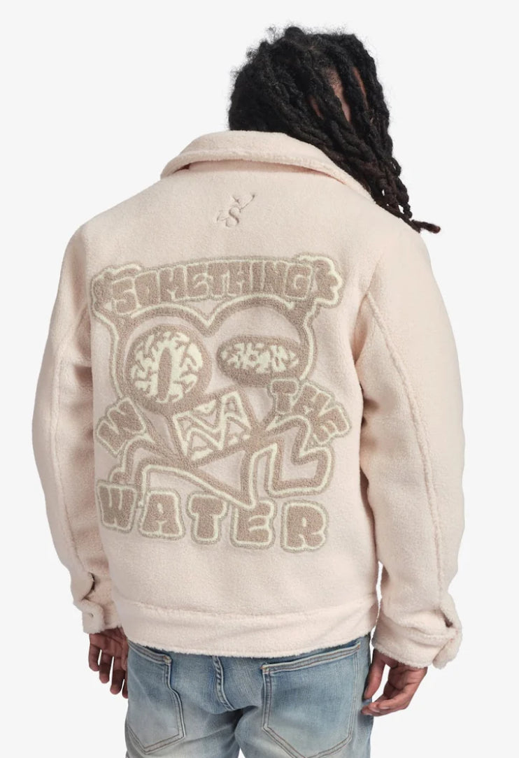 SUGARHILL-"TOXINS" PLUSH JACKET (IVORY)SH24-HOL-12