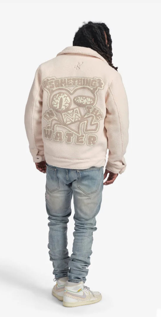 SUGARHILL-"TOXINS" PLUSH JACKET (IVORY)SH24-HOL-12