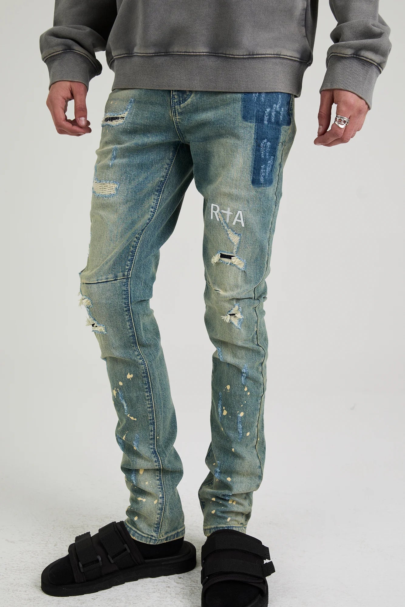 RTA-BRYANT SKINNY JEAN | BLUE KYANITE DISTRESSED-MCCTD900-B1205BLND
