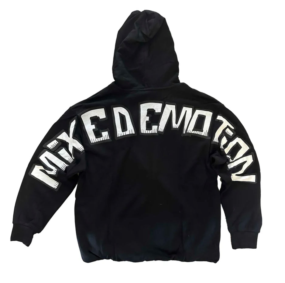 Mixed emotions-black “Monster” Cropped Hoodie