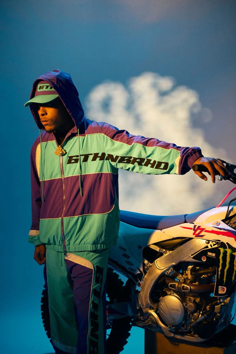 6 NBRHD-GRAPE" NYLON JACKET - PURP/AQUA-6TH-J4102