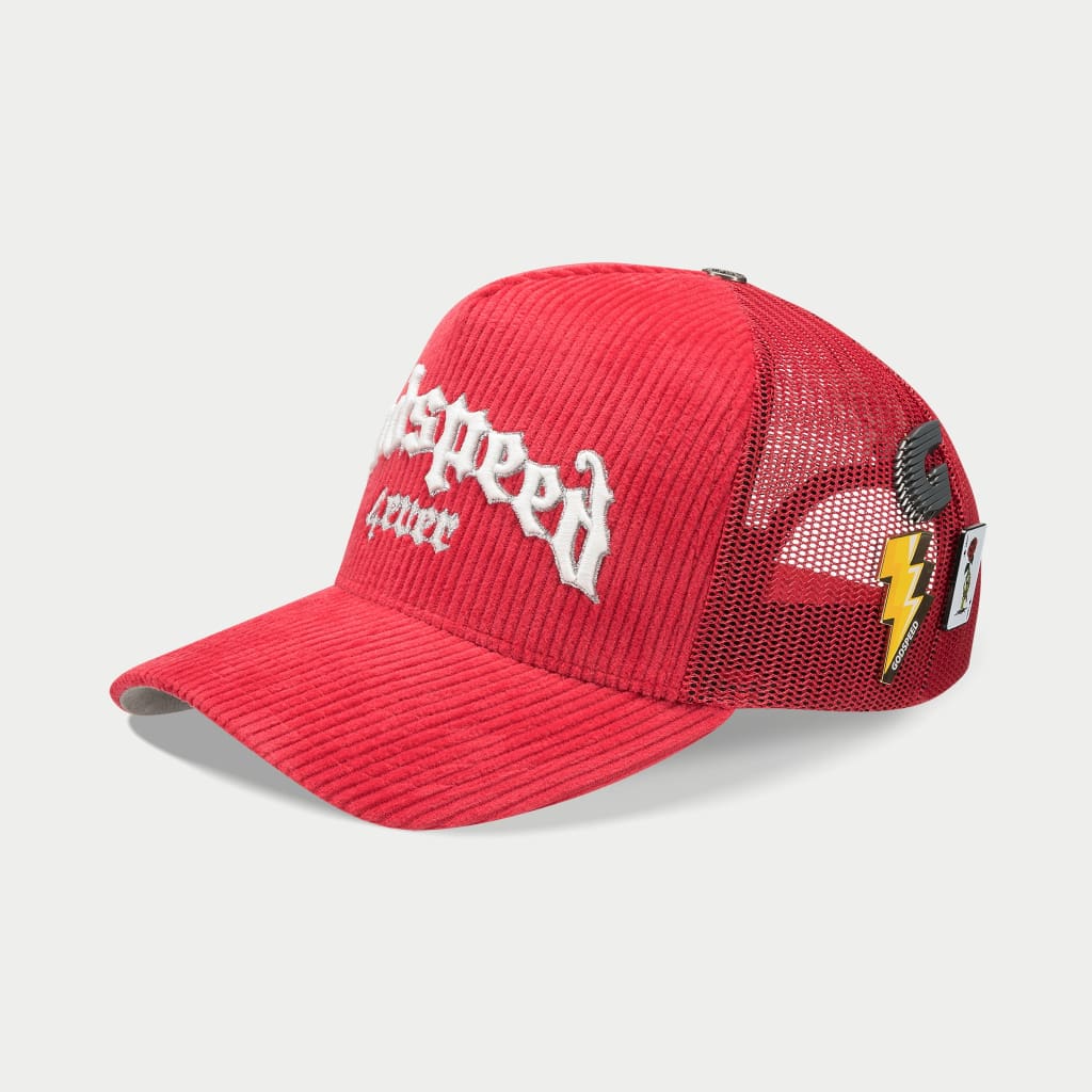 GODSPEED-GS FOREVER TRUCKER HAT (Rose Corduroy)