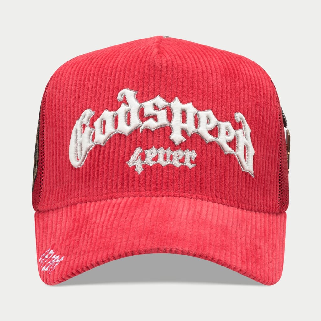GODSPEED-GS FOREVER TRUCKER HAT (Rose Corduroy)