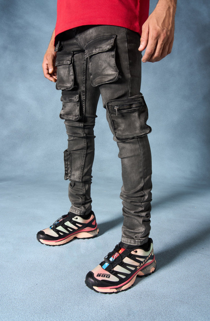 SERENEDE-"CURRENT" CARGO JEANS
