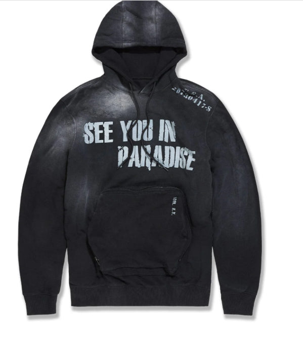 JORDAN CRAIG-INFANTRY DIVISION PULLOVER HOODIE (BLACK)-85673H