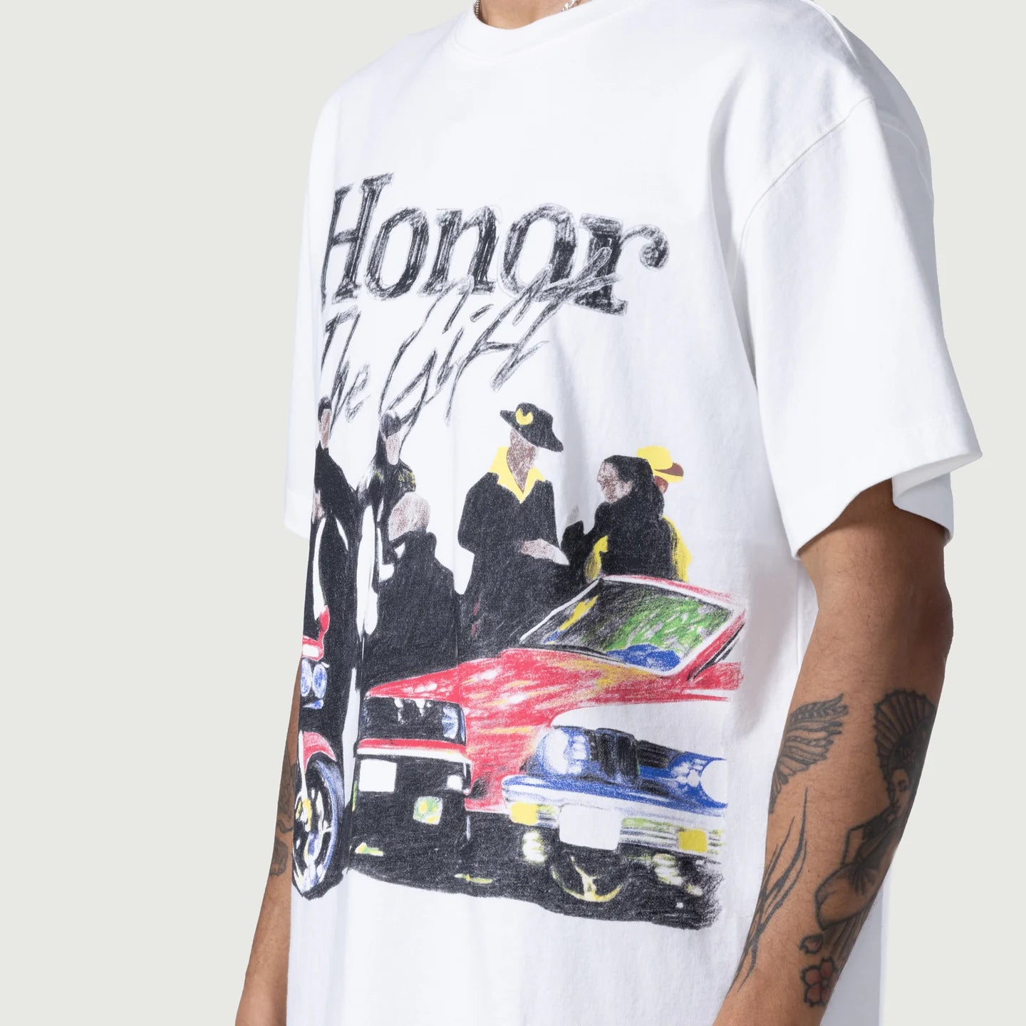HONOR THE GIFT-Shift Tee - White-HTG250140