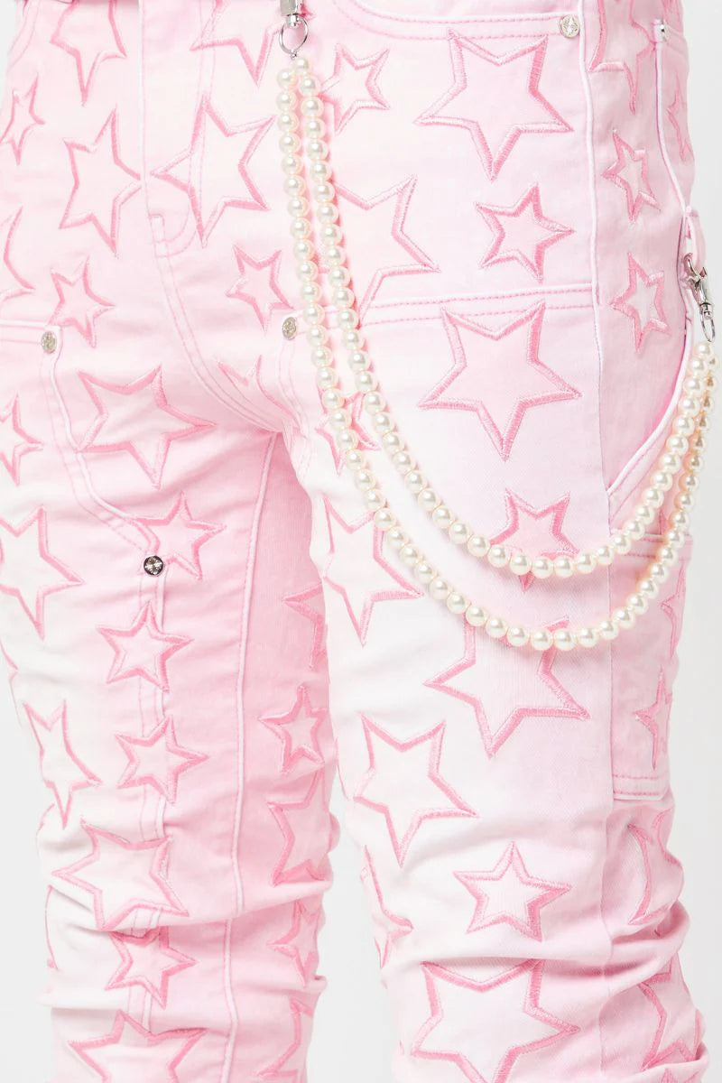 GUAPI-GUAPI STACKED FRENCH ROSE DENIM PINK-345FRSD