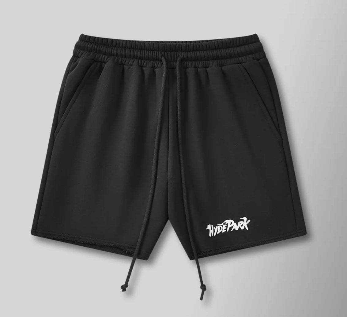 HYDEPARK-Posted Up Cut Off Shorts - Black