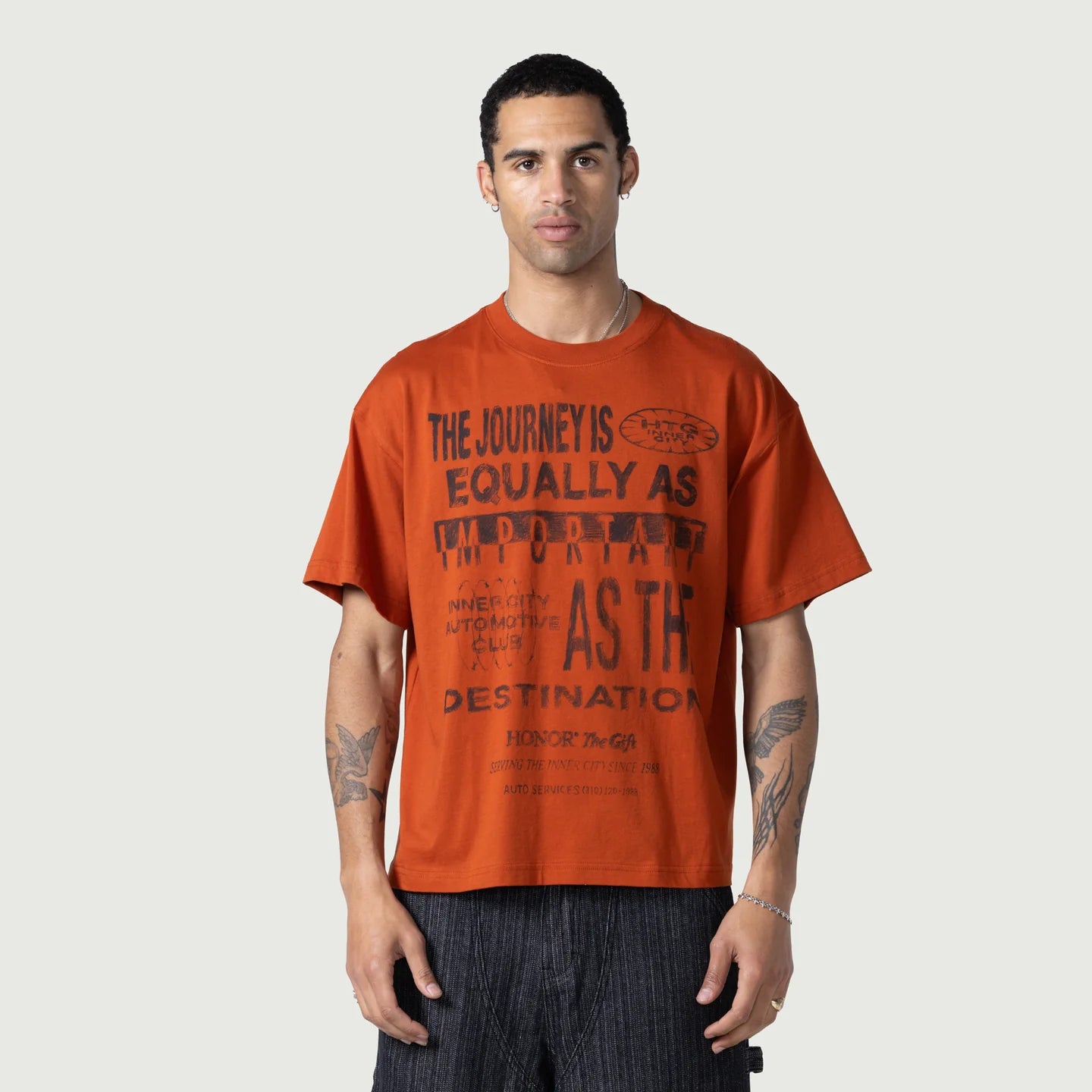 HONOR THE GIFT-Traveled Journey Tee - Brown-HTG250146