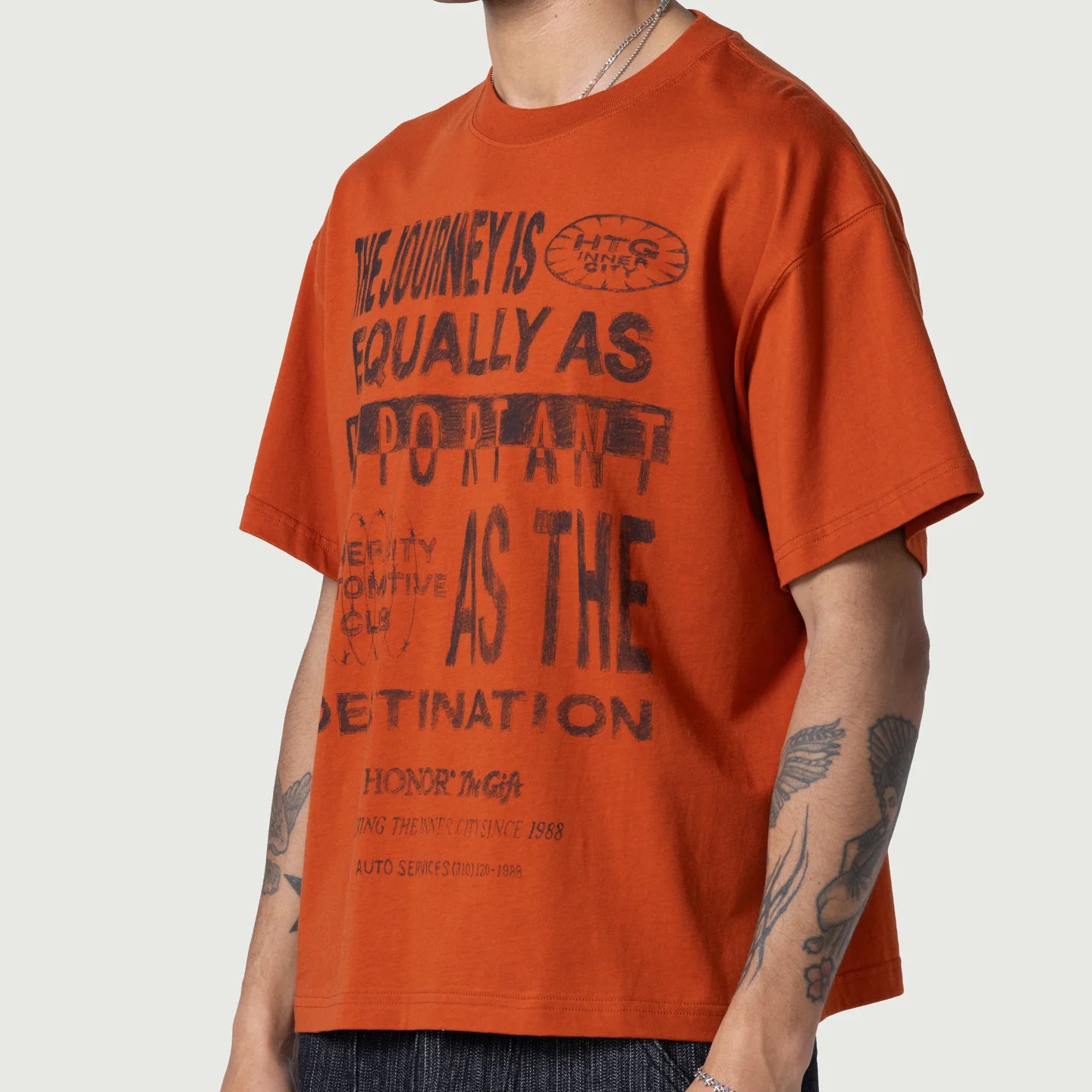 HONOR THE GIFT-Traveled Journey Tee - Brown-HTG250146