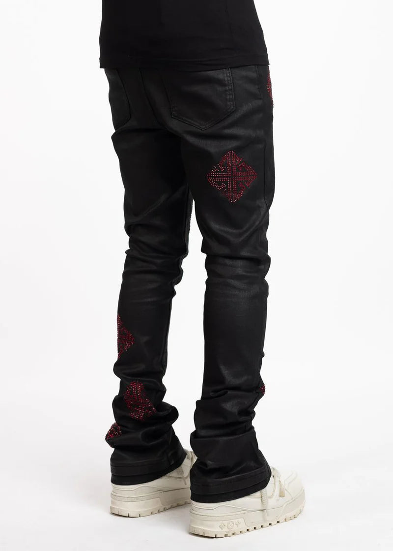 Guapi Jeans - Icon Embellished Denim V2 - Obsidian Black